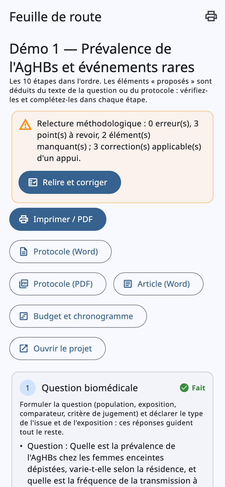 Feuille de route