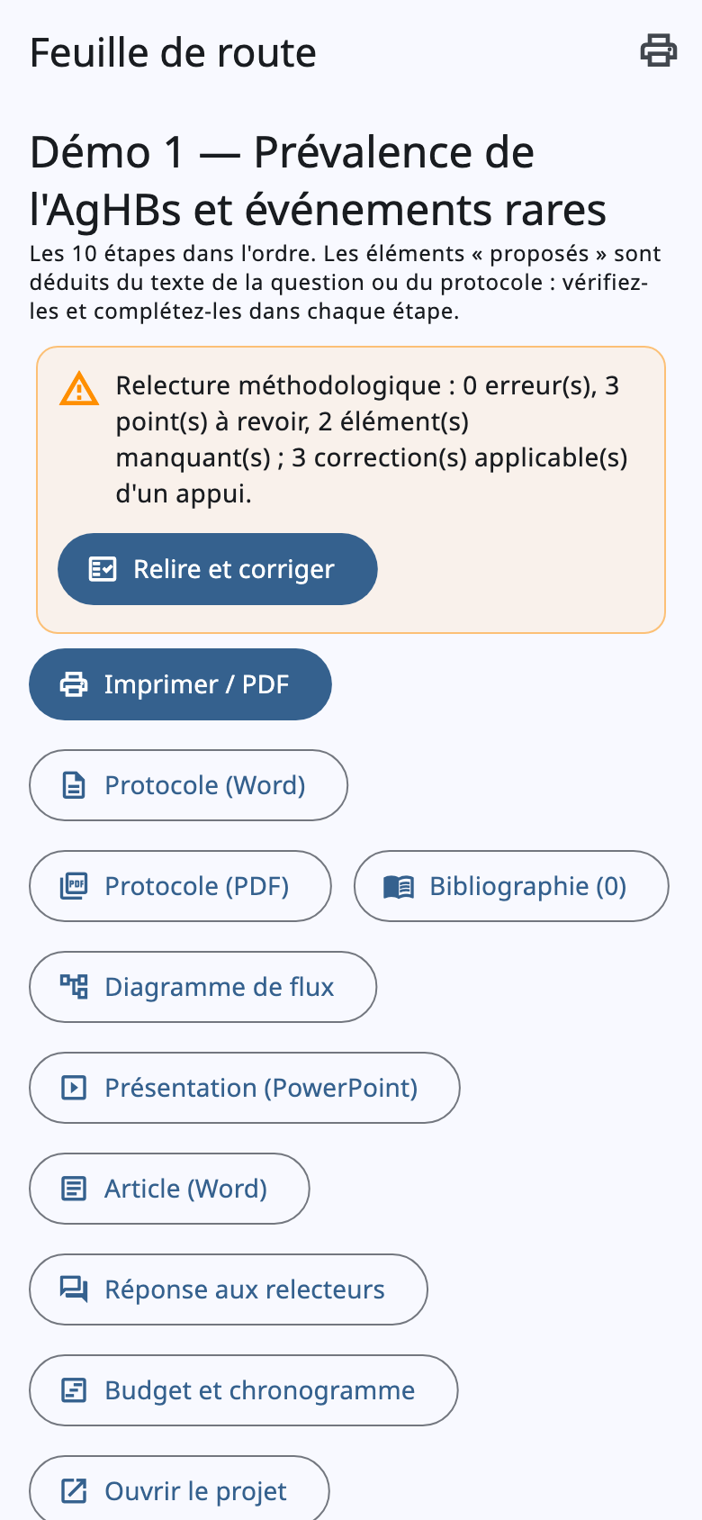 Feuille de route
