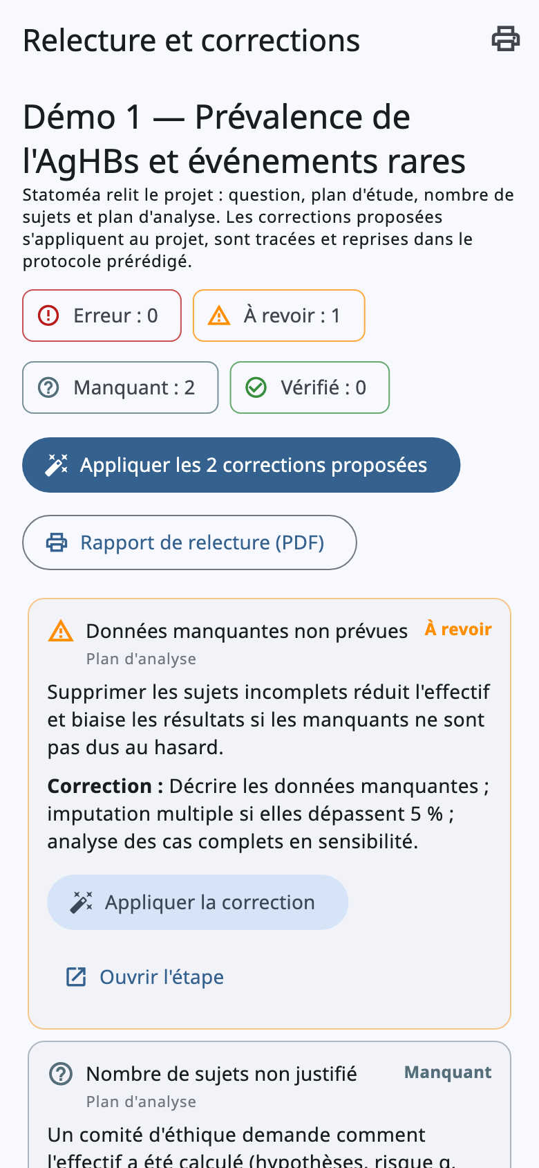 Relecture et corrections